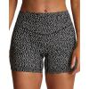 image:imageAoxjox Workout Biker Shorts for Women Tummy Control Metamorph MidRise Athletic Hidden Scrunch Gym Yoga Short 45Blackness Dot Print