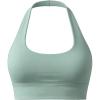 image:imageAoxjox Womens Workout Sports Bras Lumira Square Neck Halter Twist Back LowMedium Impact Lumastretch Luxe Yoga Crop TankEucalyptus