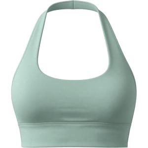 image:imageAoxjox Womens Workout Sports Bras Lumira Square Neck Halter Twist Back LowMedium Impact Lumastretch Luxe Yoga Crop TankEucalyptus