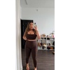 image:imageAoxjox Womens High Waisted Workout Lumira Leggings Tummy Control Lumastretch Luxe Buttery Soft Yoga Pants 27Espresso