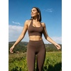 image:imageAoxjox Womens High Waisted Workout Lumira Leggings Tummy Control Lumastretch Luxe Buttery Soft Yoga Pants 27Espresso