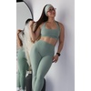 image:imageAoxjox Womens High Waisted Workout Lumira Leggings Tummy Control Lumastretch Luxe Buttery Soft Yoga Pants 27Eucalyptus