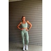 image:imageAoxjox Womens High Waisted Workout Lumira Leggings Tummy Control Lumastretch Luxe Buttery Soft Yoga Pants 27Eucalyptus