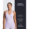 image:imageAoxjox Womens Sleeveless Athlenza Halter Tank Tops Workout Athletics Lumastretch Yoga Curve Longline Crop TopMisty Lilac