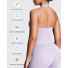 image:imageAoxjox Womens Sleeveless Athlenza Halter Tank Tops Workout Athletics Lumastretch Yoga Curve Longline Crop TopMisty Lilac