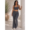 image:imageAoxjox Womens Workout Lumira Flare Leggings High Waisted Tummy Control Lumastretch Luxe Buttery Soft Wide Leg Yoga Pant 32Graphite Grey