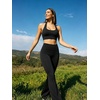 image:imageAoxjox Womens Workout Lumira Flare Leggings High Waisted Tummy Control Lumastretch Luxe Buttery Soft Wide Leg Yoga Pant 32True Black