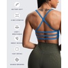 image:imageAoxjox Womens Workout Sports Bras Fitness Amor Low Impact Bra Yoga Crop TankDirectoire Blue