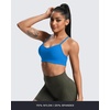 image:imageAoxjox Womens Workout Sports Bras Fitness Amor Low Impact Bra Yoga Crop TankDirectoire Blue