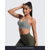 image:imageAoxjox Womens Workout Sports Bras Fitness Amor Low Impact Bra Yoga Crop TankGrey