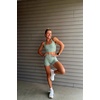 image:imageAoxjox Workout Biker Shorts for Women Lumira High Waisted Exercise Athletic Gym Running Lumastretch Luxe Yoga Short 5Eucalyptus