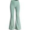 image:imageAoxjox Womens Workout Lumira Flare Leggings High Waisted Tummy Control Lumastretch Luxe Buttery Soft Wide Leg Yoga Pant 32Eucalyptus