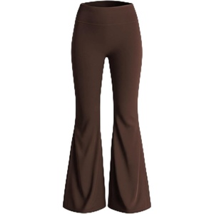 image:imageAoxjox Womens Workout Lumira Flare Leggings High Waisted Tummy Control Lumastretch Luxe Buttery Soft Wide Leg Yoga Pant 32Espresso