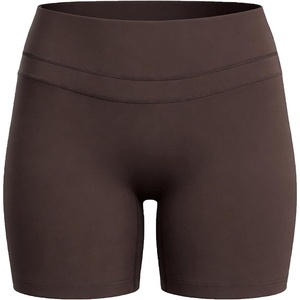 image:imageAoxjox Workout Biker Shorts for Women Lumira High Waisted Exercise Athletic Gym Running Lumastretch Luxe Yoga Short 5Espresso