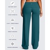 image:imageAoxjox Womens Workout Athlenza Fold Over Waist Straight Leg Bottoms Lumastretch Gym Yoga Pants 313335Evergreen