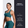 image:imageAoxjox Womens Workout Sports Bras Fitness Training Gym Athlenza TBack Bra Lumastretch Yoga Crop TankEvergreen