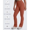 image:imageAoxjox Mini Flare Leggings for Women Trinity Tummy Control High Waisted Wide Leg Yoga Pants 293133Earthy Brown