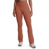 image:imageAoxjox Mini Flare Leggings for Women Trinity Tummy Control High Waisted Wide Leg Yoga Pants 293133Earthy Brown