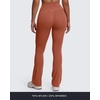image:imageAoxjox Mini Flare Leggings for Women Trinity Tummy Control High Waisted Wide Leg Yoga Pants 293133Earthy Brown
