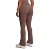 image:imageAoxjox Mini Flare Leggings for Women Trinity Tummy Control High Waisted Wide Leg Yoga Pants 293133Fudge Coffee