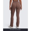 image:imageAoxjox Mini Flare Leggings for Women Trinity Tummy Control High Waisted Wide Leg Yoga Pants 293133Fudge Coffee