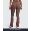 image:imageAoxjox Mini Flare Leggings for Women Trinity Tummy Control High Waisted Wide Leg Yoga Pants 293133Fudge Coffee