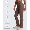 image:imageAoxjox Mini Flare Leggings for Women Trinity Tummy Control High Waisted Wide Leg Yoga Pants 293133Fudge Coffee