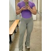 image:imageAoxjox Mini Flare Leggings for Women Trinity Tummy Control High Waisted Wide Leg Yoga Pants 293133Grey