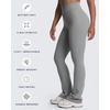 image:imageAoxjox Mini Flare Leggings for Women Trinity Tummy Control High Waisted Wide Leg Yoga Pants 293133Grey