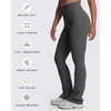 image:imageAoxjox Mini Flare Leggings for Women Trinity Tummy Control High Waisted Wide Leg Yoga Pants 293133Iron Grey