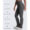 image:imageAoxjox Mini Flare Leggings for Women Trinity Tummy Control High Waisted Wide Leg Yoga Pants 293133Iron Grey