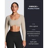 image:imageAoxjox Womens Workout Peach Contour Seamless Hidden Scrunch Butt Lift Leggings for Women Gym Yoga Pants 24Black