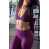 image:imageAoxjox Womens Workout Peach Contour Seamless Hidden Scrunch Butt Lift Leggings for Women Gym Yoga Pants 24Venom Purple