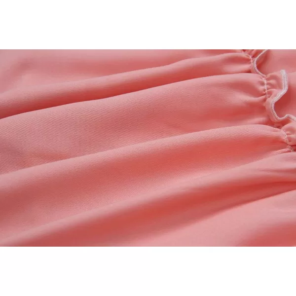 ECOWISH Dresses for Women 2024 Summer VNeck Spaghetti Strap Bowknot Backless Sleeveless Lace Mini Swing Skater DressRose Pink