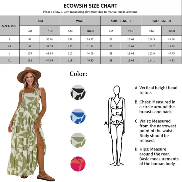 ECOWISH Women Sleeveless Maxi Dress Summer Spaghetti Strap Casual Loose Boho Beach Dress Asymmetric Tiered Flowy Long DressRose Red