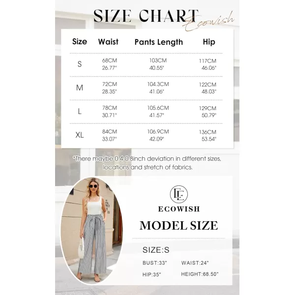 ECOWISH Womens Cotton Soft Palazzo Wide Leg Pant with Pockets High Waist Casual Loose Flowy Pants with Belt418 Sky Blue