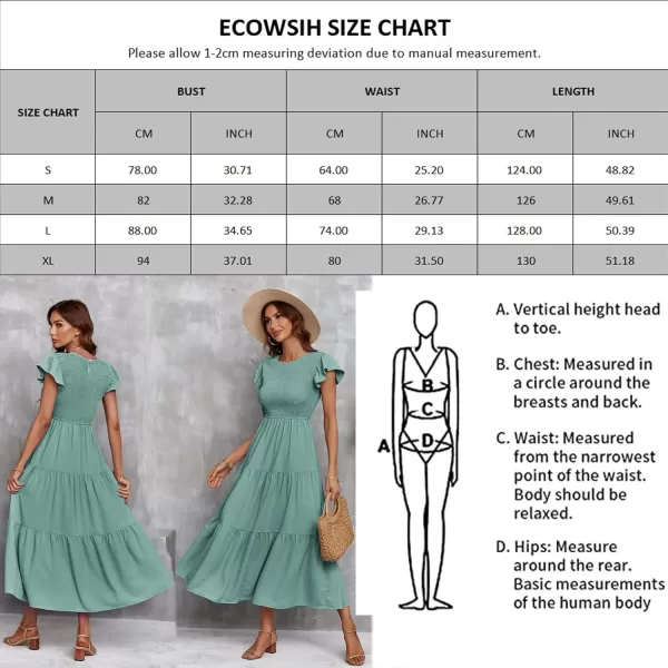 ECOWISH Womens Summer Dresses 2024 Elegant Lady Wedding Guest Cocktail Ruffle Cap Sleeves ALine Office Midi Dress297 Pink