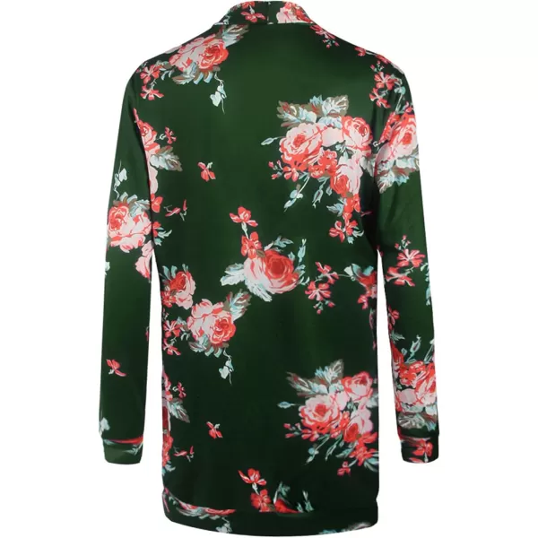 imageECOWISH Womens Boho Irregular Long Sleeve Wrap Kimono Cardigans Casual Coverup Coat Tops Outwear S3XLGreen