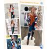 imageECOWISH Cardigan Sweaters for Women Lightweight Fall Color Block Striped Long Sleeve Open Front Cozy Knitted Coats OutwearFloral