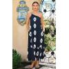 imageECOWISH Womens Summer Maxi Dress Casual One Shoulder Midi Dresses Beach Vacation Boho Resort Long Sundress with Pockets 2025Navy Blue