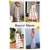 imageECOWISH Womens Summer Maxi Dress Casual One Shoulder Midi Dresses Beach Vacation Boho Resort Long Sundress with Pockets 2025Red