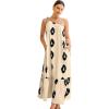 imageECOWISH Womens Summer Maxi Dress Casual One Shoulder Midi Dresses Beach Vacation Boho Resort Long Sundress with Pockets 2025Beige