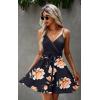 imageECOWISH Summer Dresses for Women 2025 VNeck Spaghetti Strap Bowknot Backless Sleeveless Lace Mini Swing Skater Dress3254 Black Pink