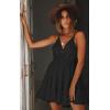 imageECOWISH Summer Dresses for Women 2025 VNeck Spaghetti Strap Bowknot Backless Sleeveless Lace Mini Swing Skater DressBlack 2