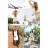 imageECOWISH Summer Dresses for Women 2025 VNeck Spaghetti Strap Bowknot Backless Sleeveless Lace Mini Swing Skater DressWhite