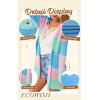 imageECOWISH Womens Cardigan Sweaters Fall Winter Knitted Rainbow Color Block Striped Cozy Kimono Long Sleeve Open Front PocketsMulticolored