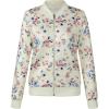 imageECOWISH Womens Casual Floral Zip Up Bomber Jacket Coat Lightweight Short Camo No Lining Outwear Tops Windbreaker with Pocket3303 Blue Flower