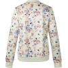 imageECOWISH Womens Casual Floral Zip Up Bomber Jacket Coat Lightweight Short Camo No Lining Outwear Tops Windbreaker with Pocket3303 Blue Flower