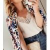 imageECOWISH Womens Casual Floral Zip Up Bomber Jacket Coat Lightweight Short Camo No Lining Outwear Tops Windbreaker with Pocket3303 Leopard Flower