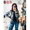 imageECOWISH Womens Casual Floral Zip Up Bomber Jacket Coat Lightweight Short Camo No Lining Outwear Tops Windbreaker with Pocket333 Army Green Camouflage